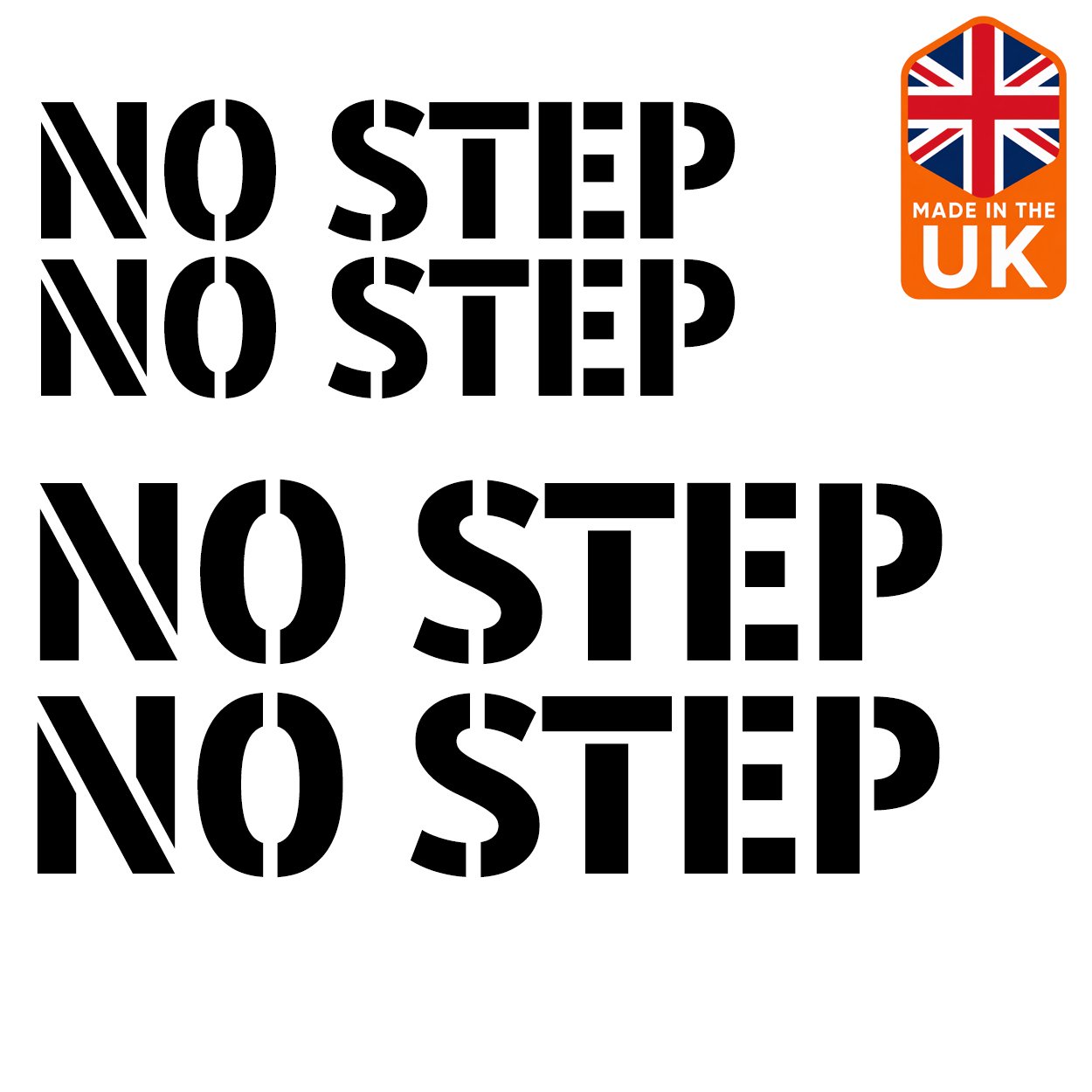 No Step Cut Vinyl Decal