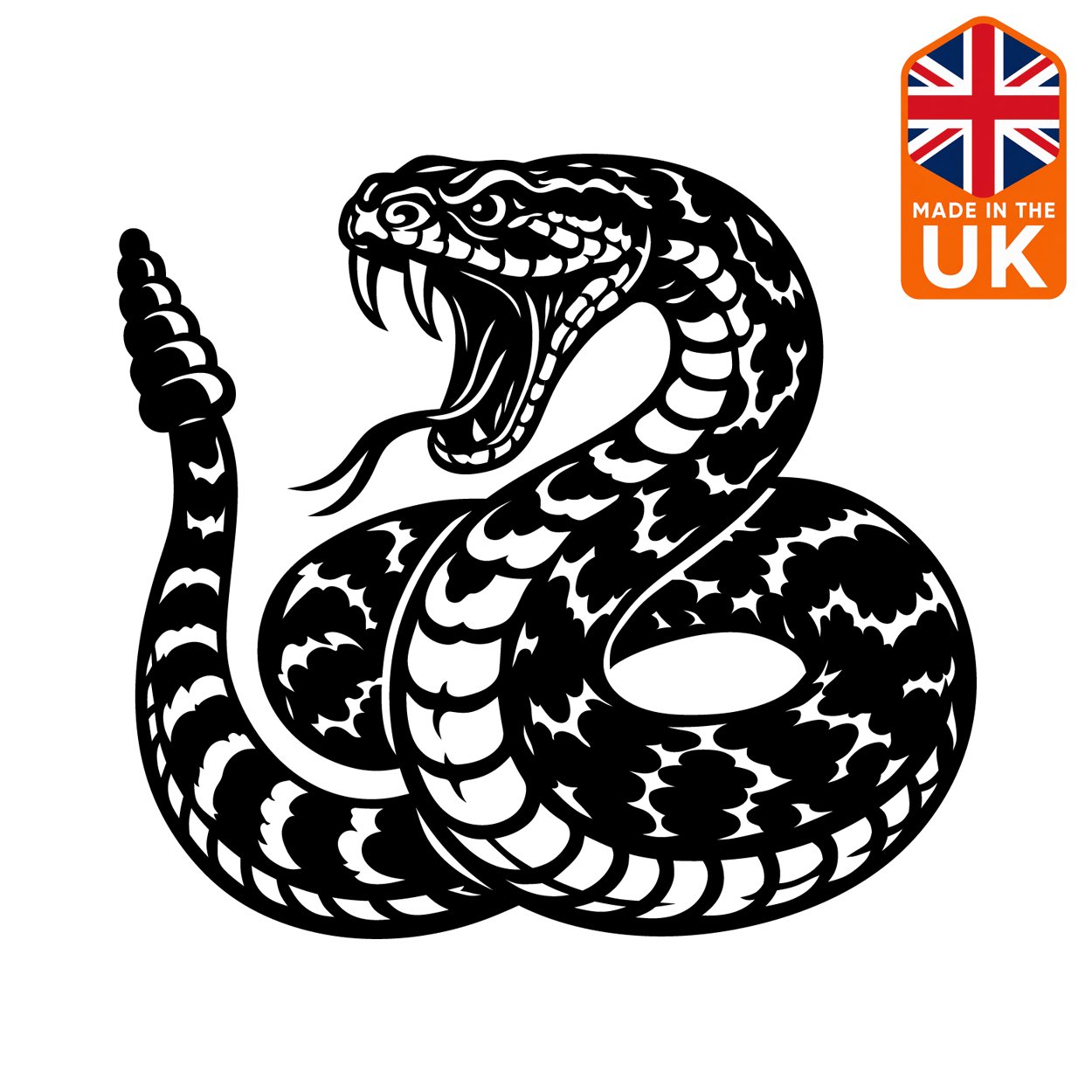 Rattle Snake Cut Vinyl Decal
